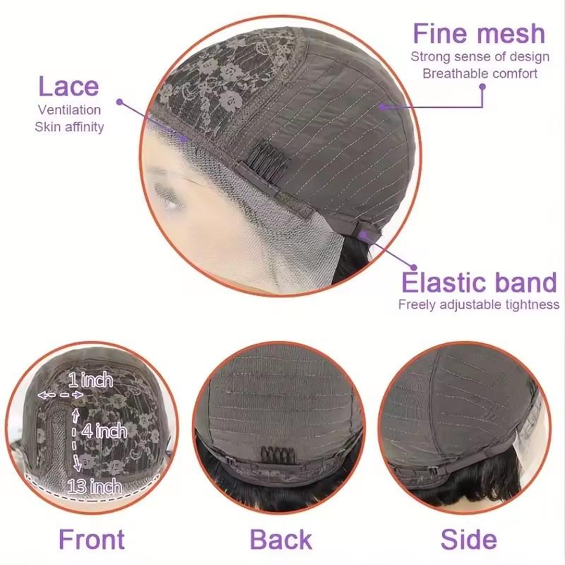 【Wholesale 2-3-5pcs】 Short Curly Layered Human Hair Wig 13x1 T Part Lace Pixie Cut Wig Black Color