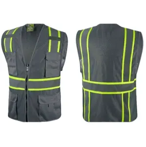 Dark Gray Hi-Viz Safety Vest