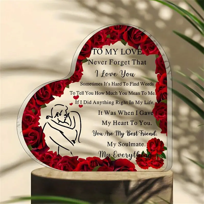 MUNBYN  Valentines Day Gifts -“I Love You” Acrylic Puzzle Message，Romantic Present for Him or Her, Perfect for Anniversary, Birthday, Wedding, Husband or Wife