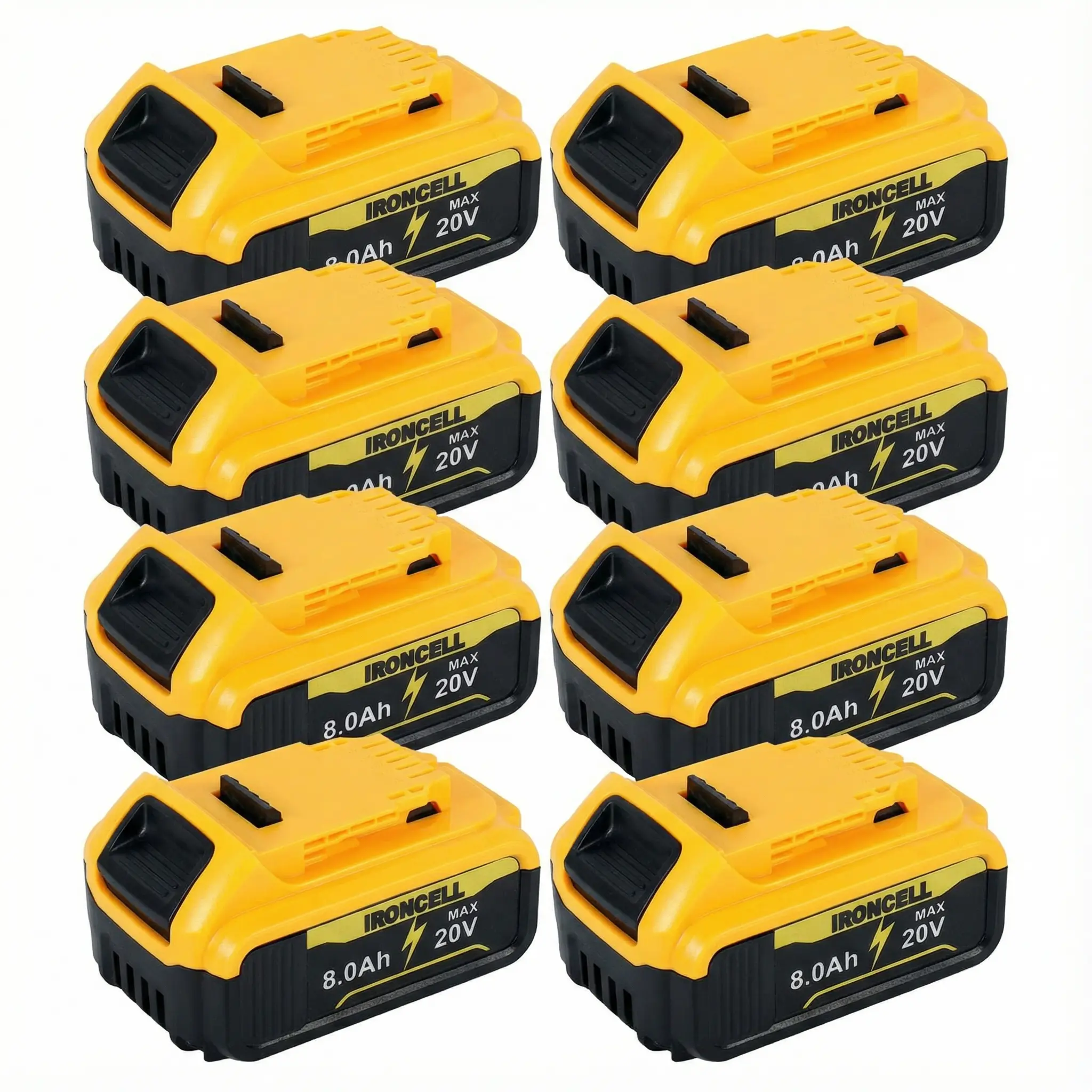 8.0Ah Lithium Battery Replacement for Dewalt 20V Battery Lithium-ion MAXa Series dewalt batteries Compatible with DeWalt Cordless Power Tools