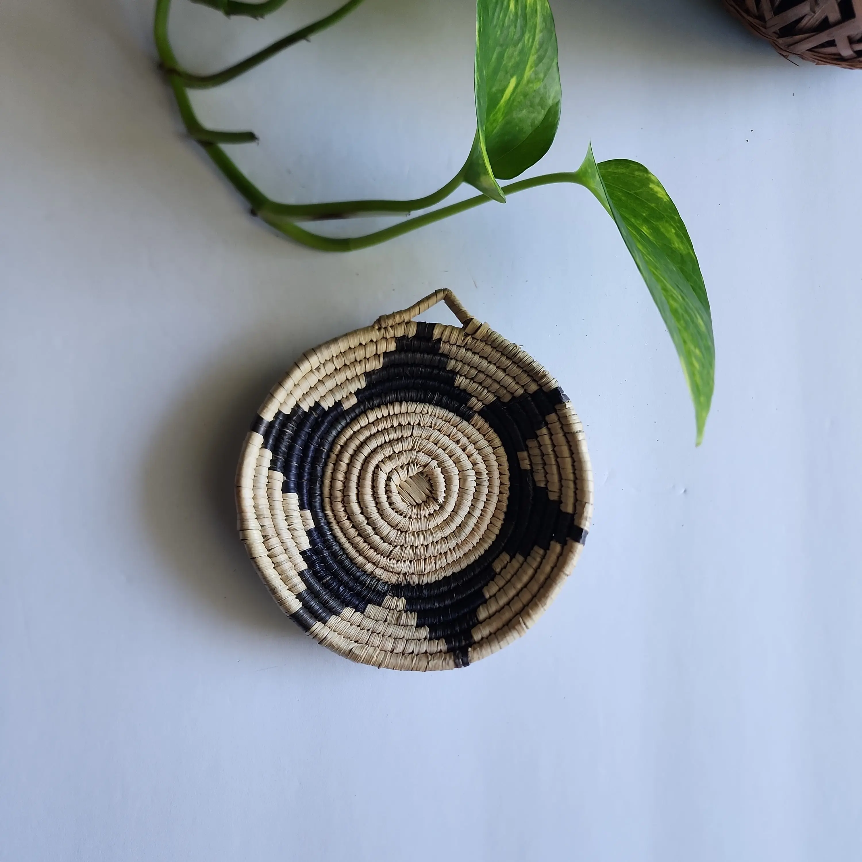 Southwest Handwoven Trinket Basket | 3-4 Inches | Authentic Native American Craftsmanship