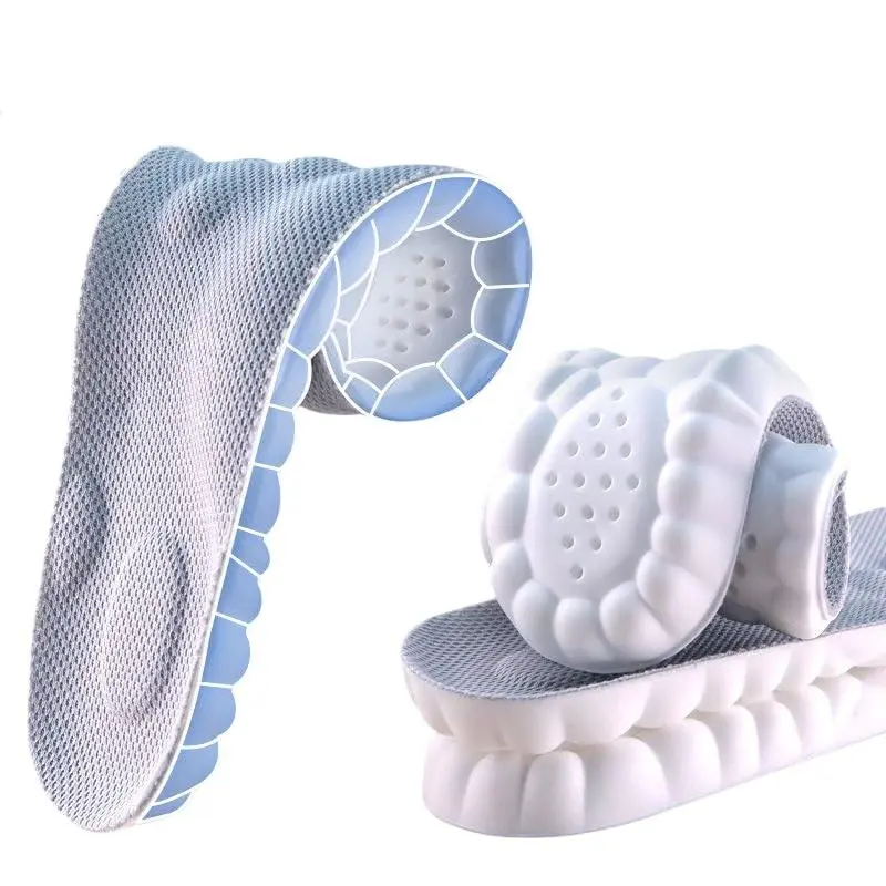 Breathable Anti-skid Insoles & Heel Liners with 4D Cloud Foam Arch Support, Shock Absorbing U-Shaped Heel Cup for Men & Women, Trimmable Cushioning for Sports Shoes & Work Boots, Arch Cover Insoles & Heel Liners