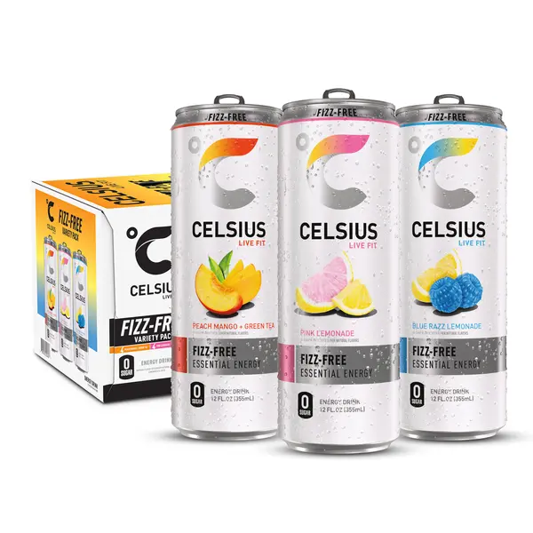 CELSIUS Fizz Free Functional Energy Drink Variety Pack – 12 fl oz Cans, 12 Pack