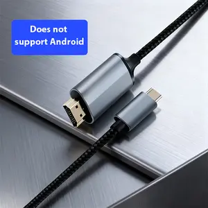 Lulaven 2026-Lulaven USB C to HD Cable 4K 60Hz Gold-Plated Plugs Aluminum HDR Type-C to HDMI 2.0 Cord for iPhone 15/16 MacBook iMac iPad Pro Galaxy 6ft Screen Mirroring Adapter