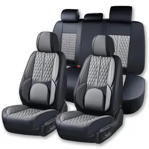 Full Set Front and Back Seat Covers,Arespark Waterproof Leather Seat Cushion Custom Fit for Chevy Silverado GMC Sierra Pickup Trail Boss 2007-2026