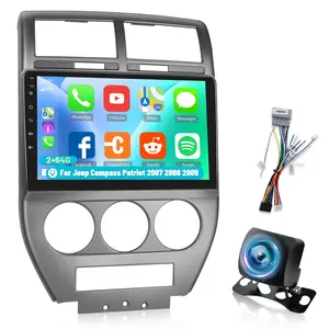 10 Inch Car Radio for【Jeep Compass Patriot 2007 2008 2009】 [2G+64G] Android 13 Touch Screen Stereo, Wireless Carplay/Android Auto/Bluetooth/WiFi/GPS/SWC/FM Audio