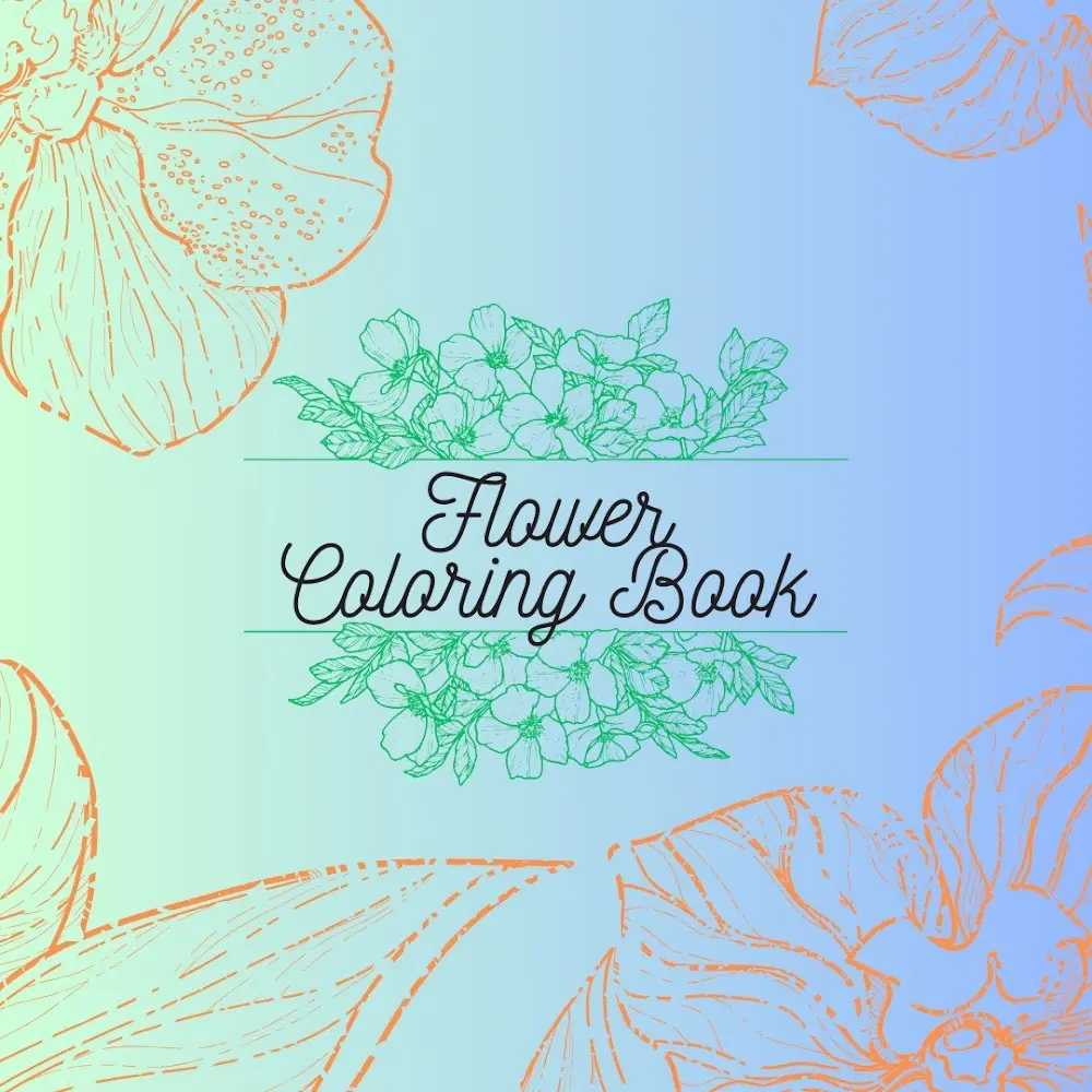 Flower Coloring Book for Adults | Relaxing Stress Relief Coloring Pages | Perfect Self-Care Gift
