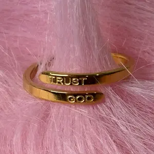 Trust god rings stainless steel