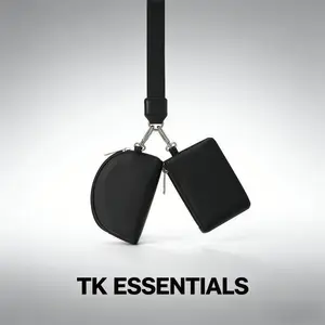 Sleek Minimalist Wristlet Pouch  Dual compartments organize keys, AirPods, cards and cash. Lightweight, durable and easy to carry for campus, errands, gym and nights out. Simple, stylish and practical. Ditch bulky bags with this must-have pouch.