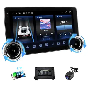 Haudio 10.1" Double Din Car Stereo - Wireless Apple CarPlay/Android Auto, Car Radio with Bluetooth 4.1, 2+64GB, HD Backup Camera, GPS Navigation, IPS Touchscreen
