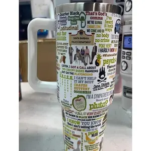 Psych TV Show 40oz Tumbler, Funny Quote Movie Tumbler, Funny Characters Tumbler, Tumbler With Handle,Graduation & Mother's Day Gift for Fans,Aesthetic Stainless Steel Travel Mug,Mother's Day Gift,A gift for mom