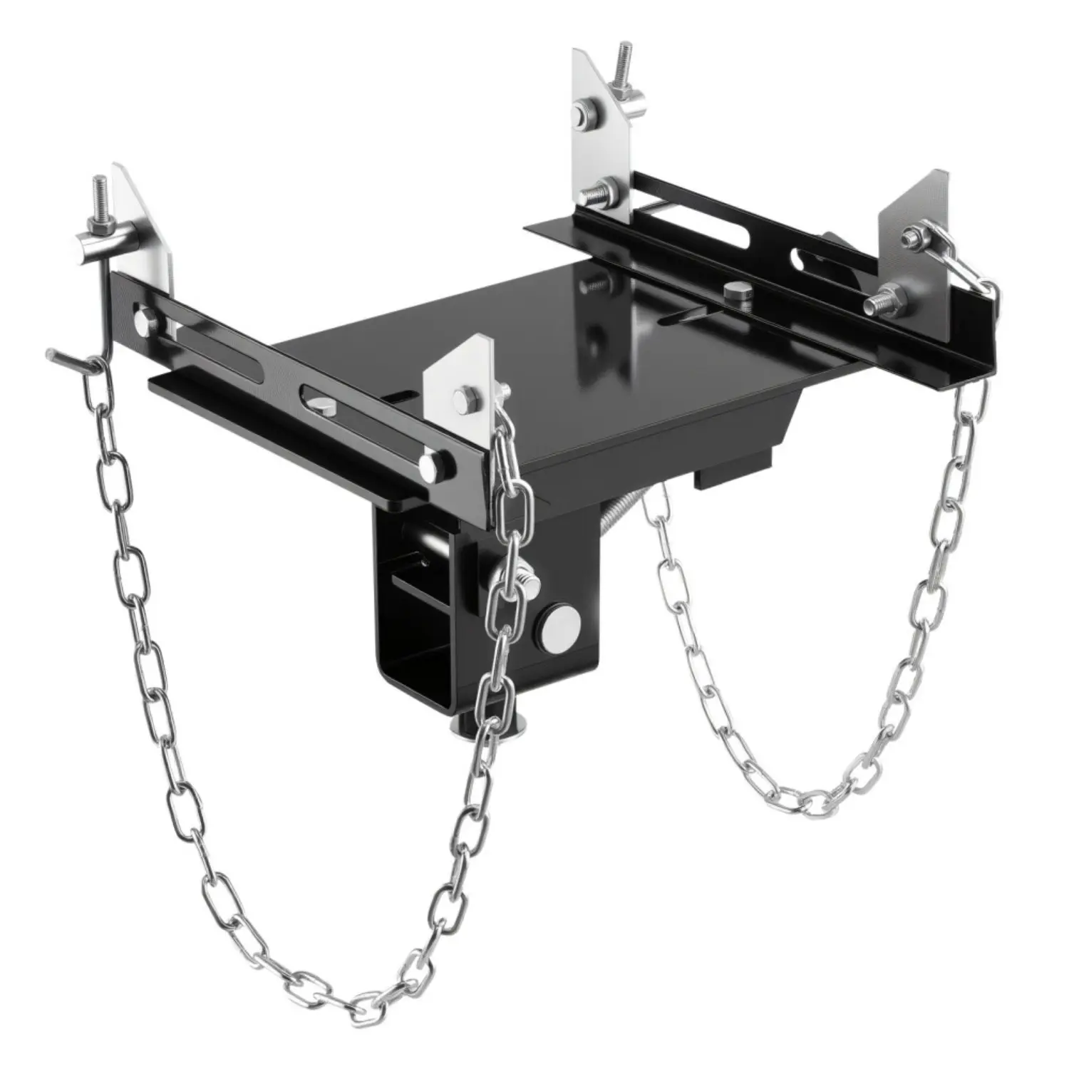 Transmission Jack Adapter, 1100 lbs / 0.5 Ton Load Capacity Automotive Transmission Lift Adapter, Heavy-Duty Steel, for Floor Jack with 1-1/5 in Detachable Saddle Shaft, for Garage, Repair Shop
