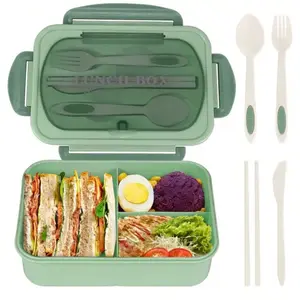 Adult Portable Reusable Lunch Box 1400ML, Durable Bento Box with Spoon & Fork, Ideal for Outdoors, Students & Office Use