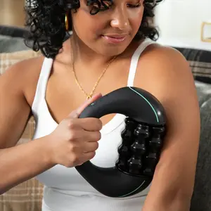 Handheld Electric Muscle Relaxation Massage Roller, 3 Speed Settings, Ergonomic Fascia Reliever, Home Fitness Shoulder Neck Leg Massager, Relief Roller