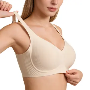 Jelly Wireless  Bras for Women Full Coverage No Underwire Everyday Bras Comfortable Wireless Push Up Bralettes Seamless Tshirts Bras