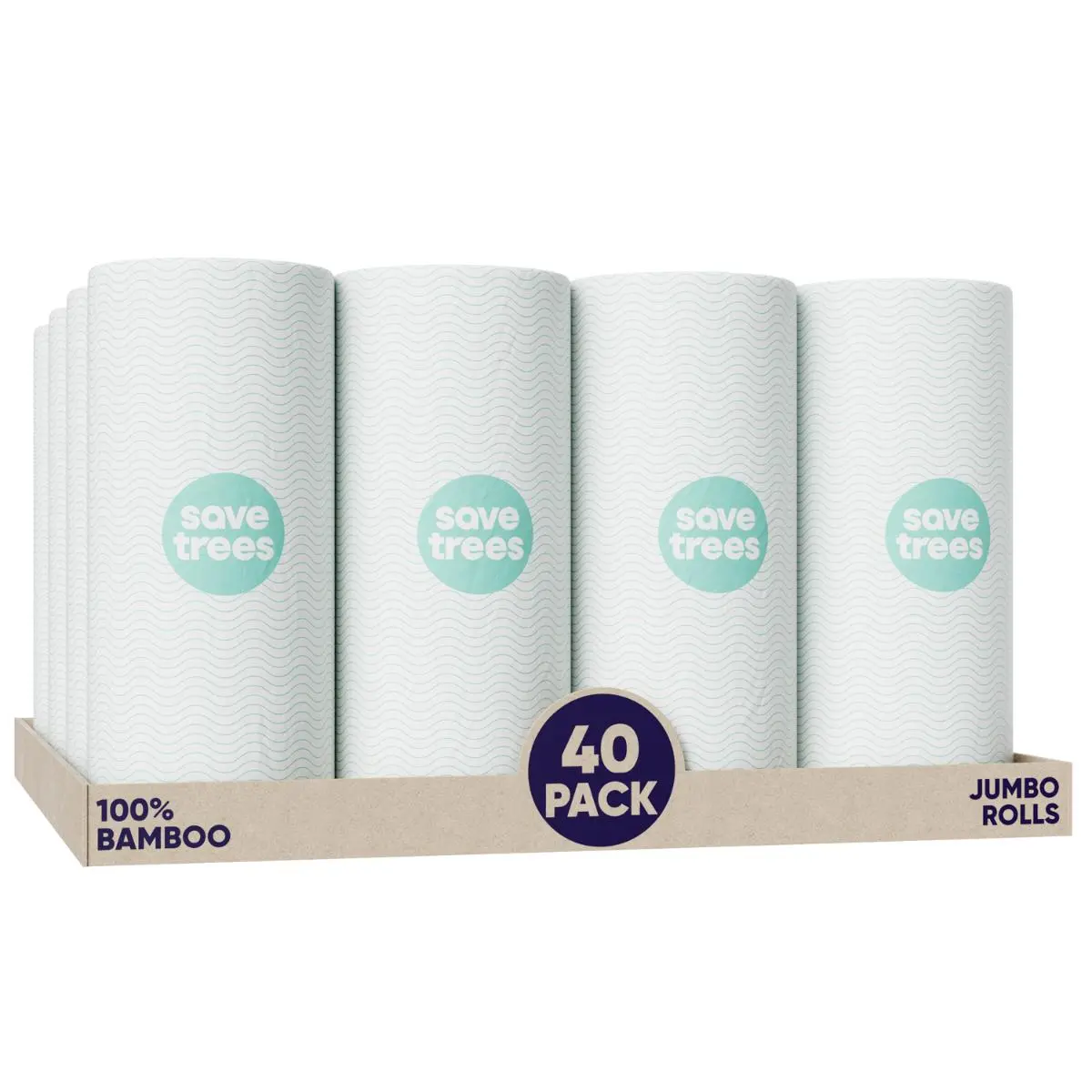 Save Trees Bamboo Paper Towels, 40 Pack
