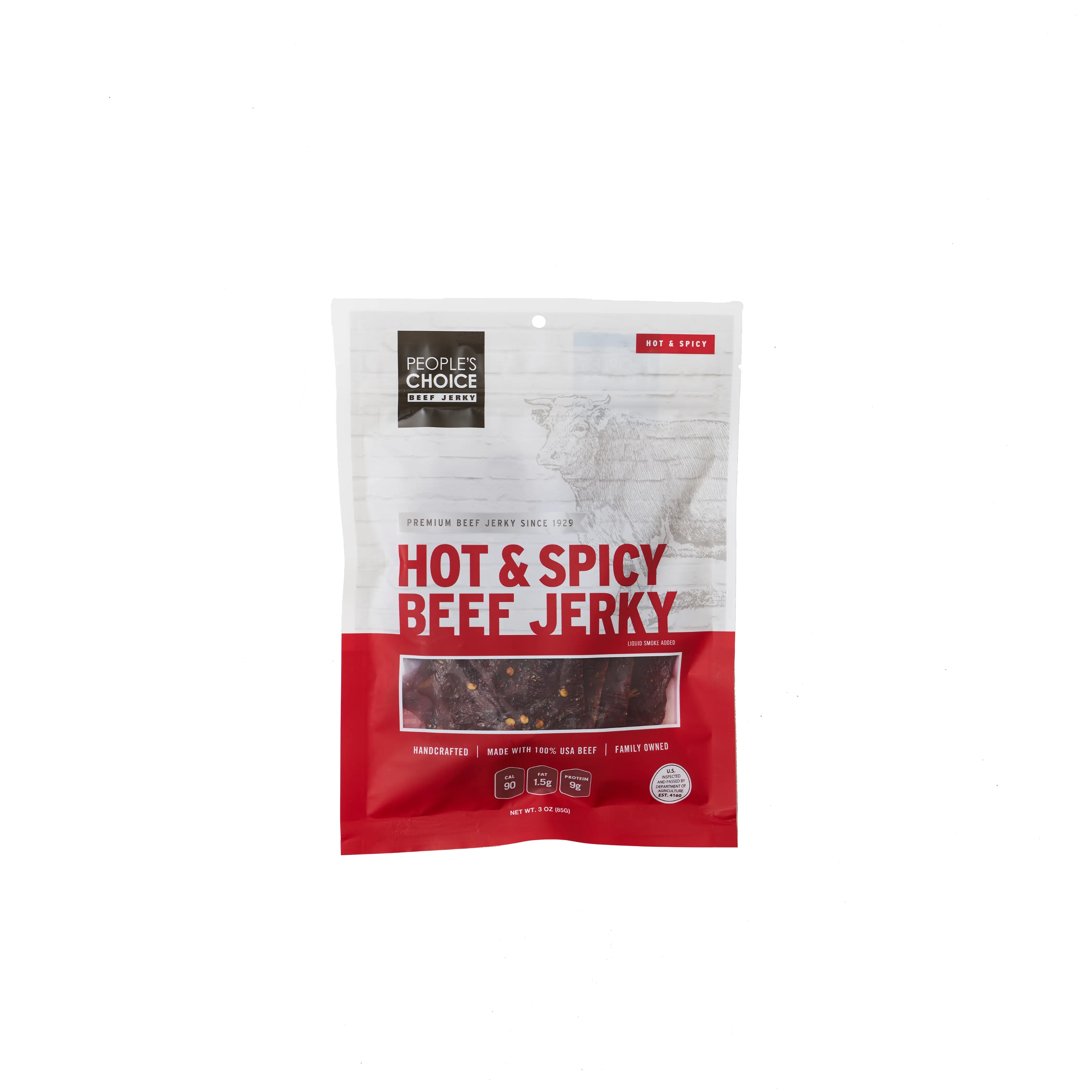 People’s Choice Beef Jerky - 3oz Classic Hot & Spicy