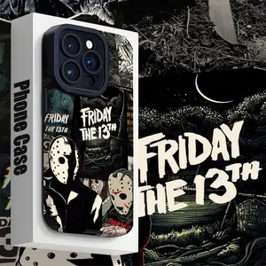 Jason Voorhees Friday the 13th Creative Design Smartphone Casing - Vertical Texture, Anti-Drop Protection, Thick Non-Slip TPU-Faux Leather Stain-Resistant Cover for iPhone 17/16/15/14/13/12/11 Pro Max Plus Air, Handheld Cellphone Devices, Accessories, Iph