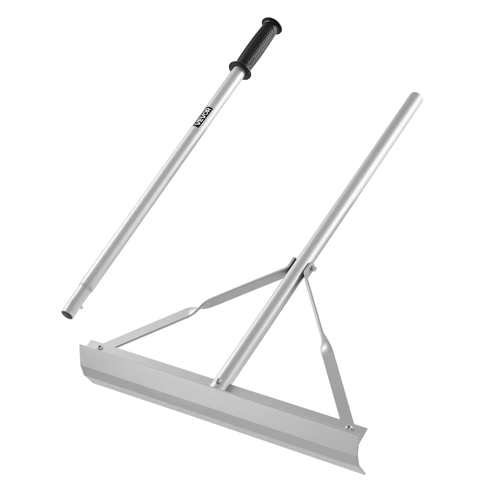 【Summerfinds】VEVOR Extendable Handle Landscape Rake, 60-in Adjustable Handle Length, 20-in Wide Head, Heavy-Duty Aluminum, Non-Bending Crack-Resistant, Durable Gardening Tools for Concrete/Soil Leveling Tasks