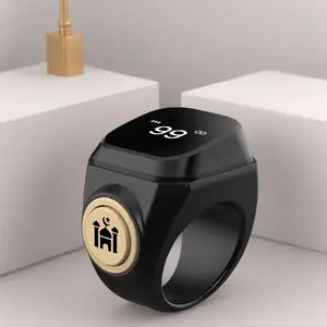 Smart Islamic Prayer Bead Ring with 4-Digit Display ,Minimalist Design, Supports APP Connection, Waterproof Electronic Counter, Ideal for Muslim Prayer and Daily Worship