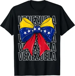 Venezuela Girl Venezuela Flannel Venezuela Women's Casual Short Sleeve Cotton T-Shirt