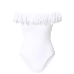 Womens White Petal Swimsuit