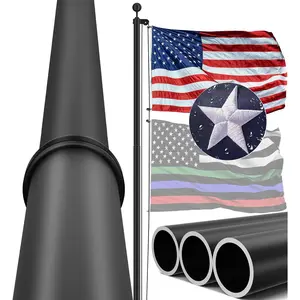16FT Heavy Duty Flag Pole - 2.0" Bottom Tube,100MPH Wind-Tested, Residential Flagpole Kit with  Flag & Complete Hardware,Tapered Design |  for Patriotic Displays &  Giving