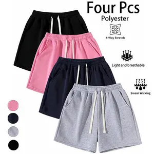 Casual Fashion Sports Commuter Versatile Loose Solid Color Shorts Fitness Summer Bottoms lightweight and breathable shorts