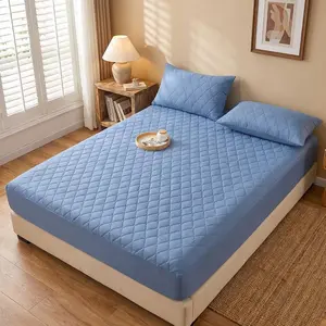 Premium Waterproof Mattress Cover Breathable Washable Bed Protector Set with Pillowcases Diamond Quilted 16" Deep Pocket Fits Twin Full Queen King Hotel Style Microfiber Mattress Topper