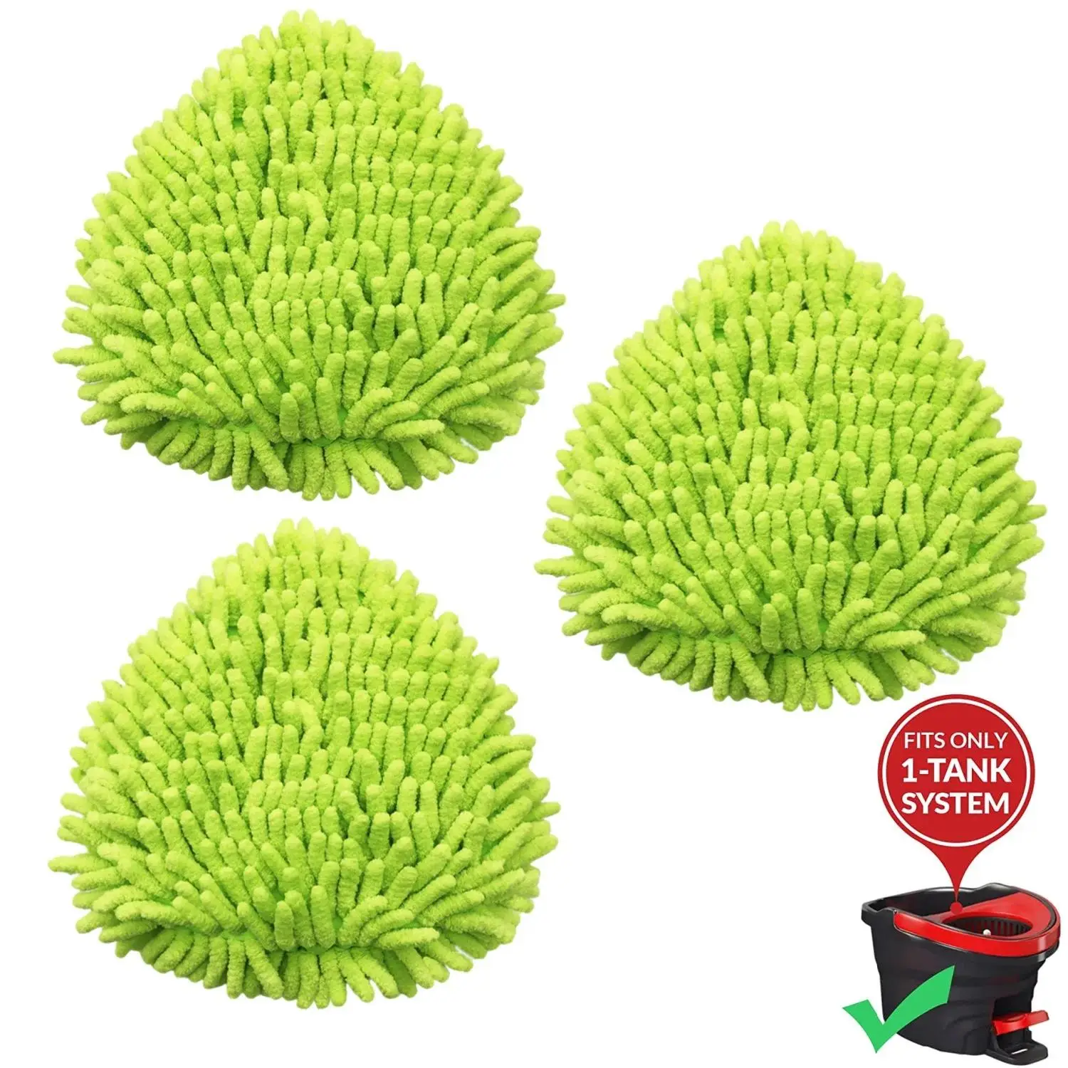 Dust Mop Refill, 1/3/4 Counts Reusable Microfiber Dry Cloth Refills, Compatible with O Cedar Easy Wring Spin Mop, Household Cleaning Supplies