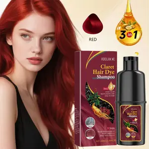 1 piece of red hair dye shampoo, using natural plant pigments and formulas, does not harm the scalp, provides gentle hair care without harming the scalp, is refreshing and smooth, suitable for both men and women of all hair types