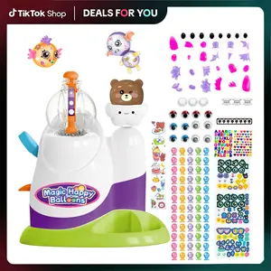 Balloon Animals Kit with Pump, Funny Balloons Inflator Toy, DIY Sticky Balloon with Pump, Squishy Balloons Maker, Magic Sticky Balls Making Craft Kit for Girls Boys