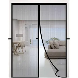 Fiberglass Magnetic Door Screen,Fit Door Size 34"x78",Auto Close Screen Door Mesh w/Magnets,Patio Doorway Net Screens,Self-Closing Doors Cover,Anti Mosquito Doorway Curtain,Mesh Partition