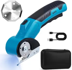 Cordless Cardboard Cutter, 3.6V 2000mAh Electric Scissors Cardboard Cutter with 3 Titanium Blades, Rechargeable Box Cutter Fabric Scissors Rotary Cutter for Cardboard,Leather