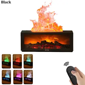 300ml Flame Effect Aroma Diffuser with 7-Color LED Remote Control & Timer for Relaxing Home Atmosphere Compact Design Ideal for Bedrooms Living Rooms