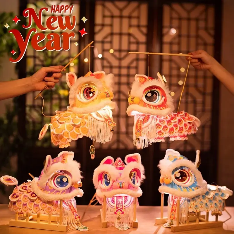 DIY Handmade Traditional Chinese Paper Lantern LED Light Set - Durable, Easy-Install Home Decor Hanging Supplies for Chinese New Year, Boys’ Party Gifts, Dragon-Themed Celebrations