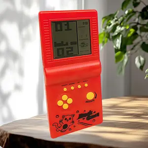 Electronic Pet Game Toy, Handheld Tetris Game, Stress Relief Gaming Console, Portable 3.5 Inch Clear Screen, Retro Stacking Game, Kids Gift