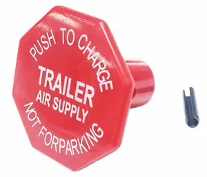 TORQUE Red PP-7 Trailer Air Supply Push-Pull Knob with Roll Pin for Dash Brake Control Valve (Replaces Bendix 290655) (TR290655)