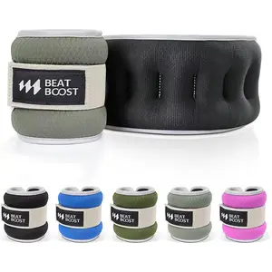 BeatBoost Ankle Wrist Weights for Women Men 2 4 6 8 10 Lbs Adjustable Straps for Walking Pilates Exercise Workout Gym Aerobics Fitness Equipment