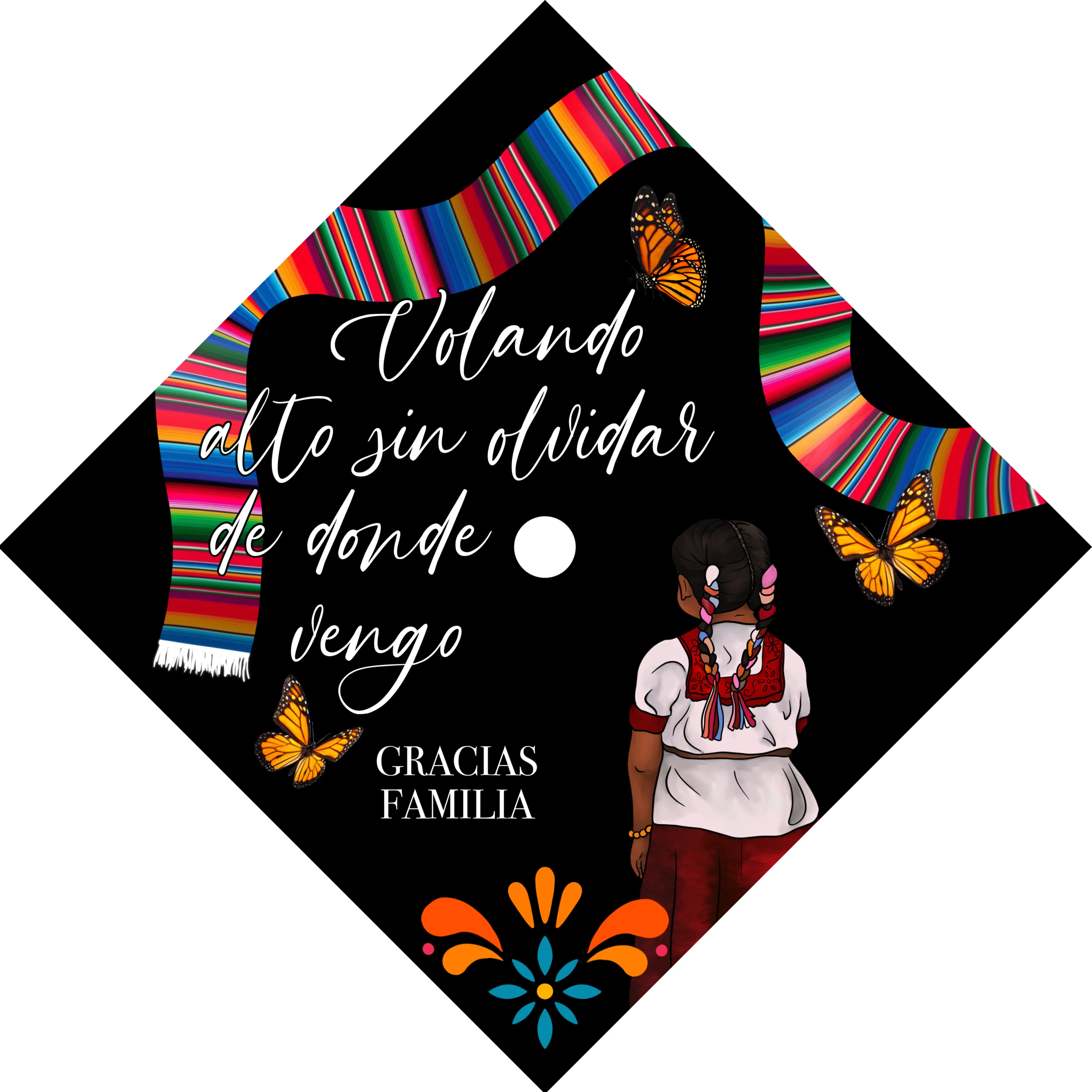 Mis Raices Graduation Cap Topper