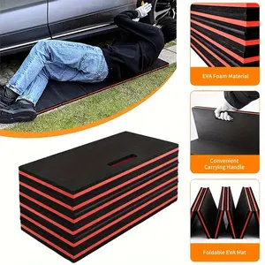 car supplies [1pc Foldable Waterproof Work Mat] 1pc EVA Foam Car Mechanics Work Mat, Foldable, Lightweight, Thermal & Waterproof, Multi-Function Use as Chair, Portable for Field Repairs, Camping, Hiking - 1145mm x 400mm x 30mm, Without Batt