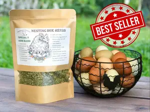 Backyard Chickens Mama Nesting Box Herbs to encourage egg laying, improve hen health  and boost immunity.