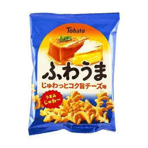 TOHATO Caramel Corn Snack - Delicious Cheese Flavor, Puffy & Crispy Japanese Corn Puffs, 56g Bag
