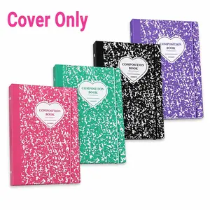 4 Pack A5 Binder 6 Rings Composition Notebook Planner Binder with Elastic Band Closure Hard Cover Protector for Journal Notebook Inserted Sheets and Refill Paper Binder Organizer(Case only)