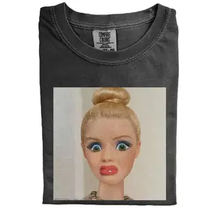Barbie Girl Meme T-Shirt, Funny Barbie Graphic Tee, Pink Barbiecore Aesthetic Shirt, Trendy Pop Culture Short Sleeve Unisex Tee