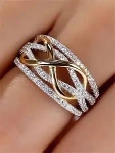 1 PC Gorgeous Cubic Zirconia Ring For Women elegant engagement ring For Valentine's Day Gift Wedding Engagement Anniversary Party Jewelry