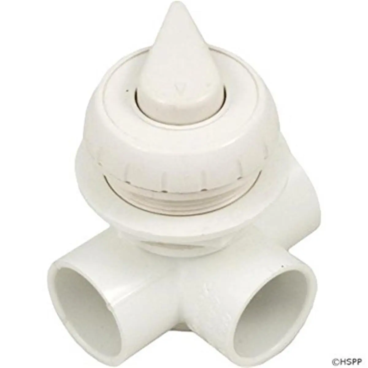 212 MAIN 1 in. SPG Horizontal Diverter Valve - White Waterway Plastics Component for Pumps, Plumbing Systems (SPG Valve)