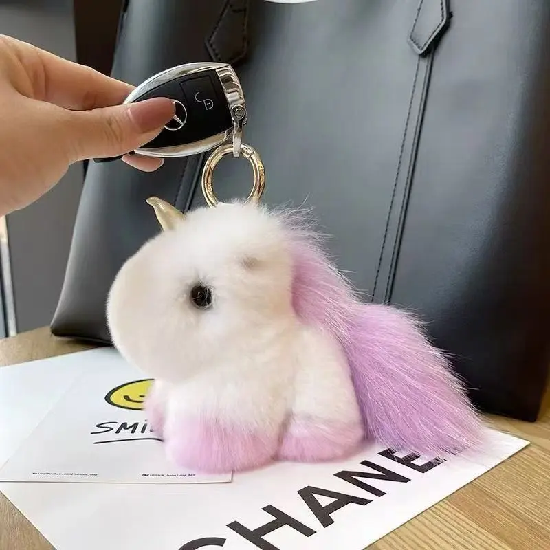 Cute Unicorn Plush Doll & Unicorn Pony Charm with Soft Fur and Unique Horn Design for Kids and Collectors