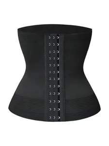 Women's Solid Hook & Eye Waist Trainer, Tummy Control Shaper, Waist Cincher for Postpartum Recovery & Weight Loss