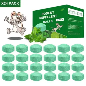 Natural Peppermint Oil Mouse Repellent Balls (24 pieces per pack) - Safe and non-toxic - Effective in repelling mice in homes, garages, warehouses and cars - Suitable for both humans and pets
